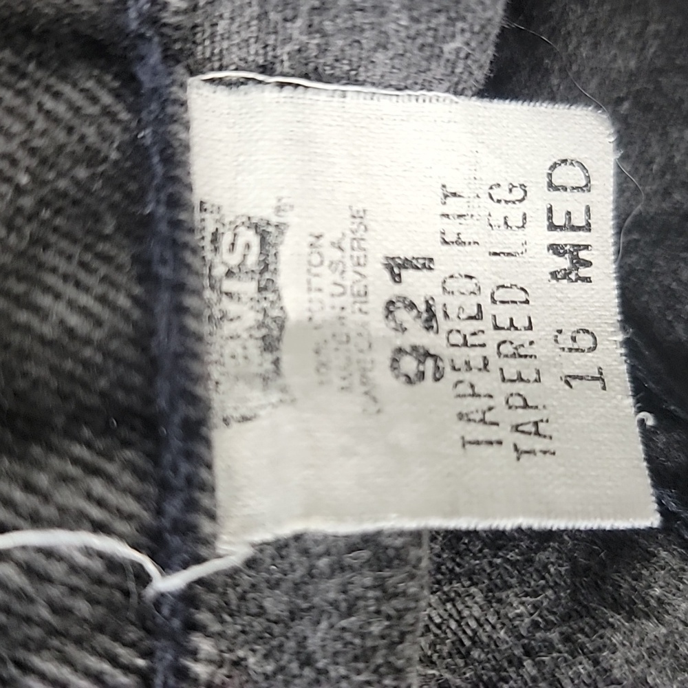 LEVI'S 921 Black Taper Fit VTG Orange Tab 100% Cotton Denim Retro Mom Jeans 16 M - Picture 8 of 9